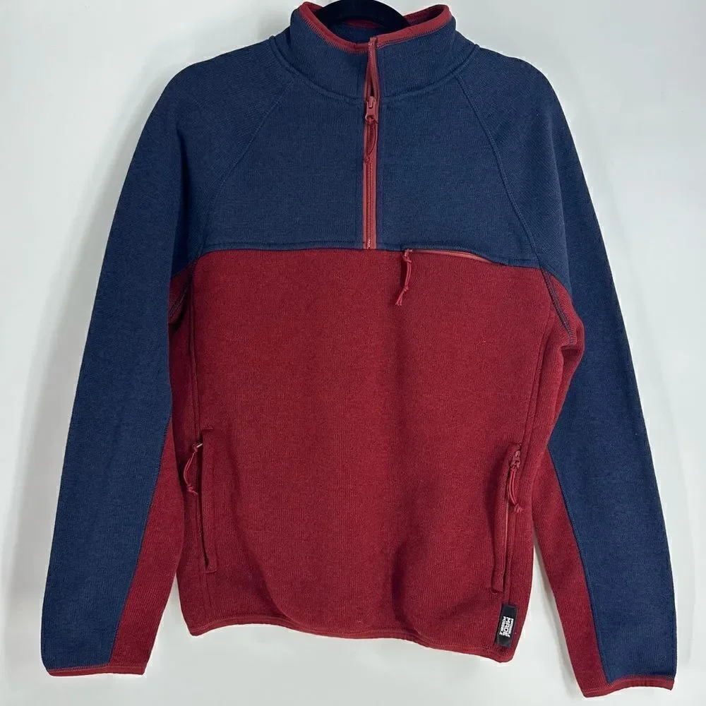 J.CREW Men’s Colorblock Polartec Nordic Half Zip Pullover Sweater Sz S